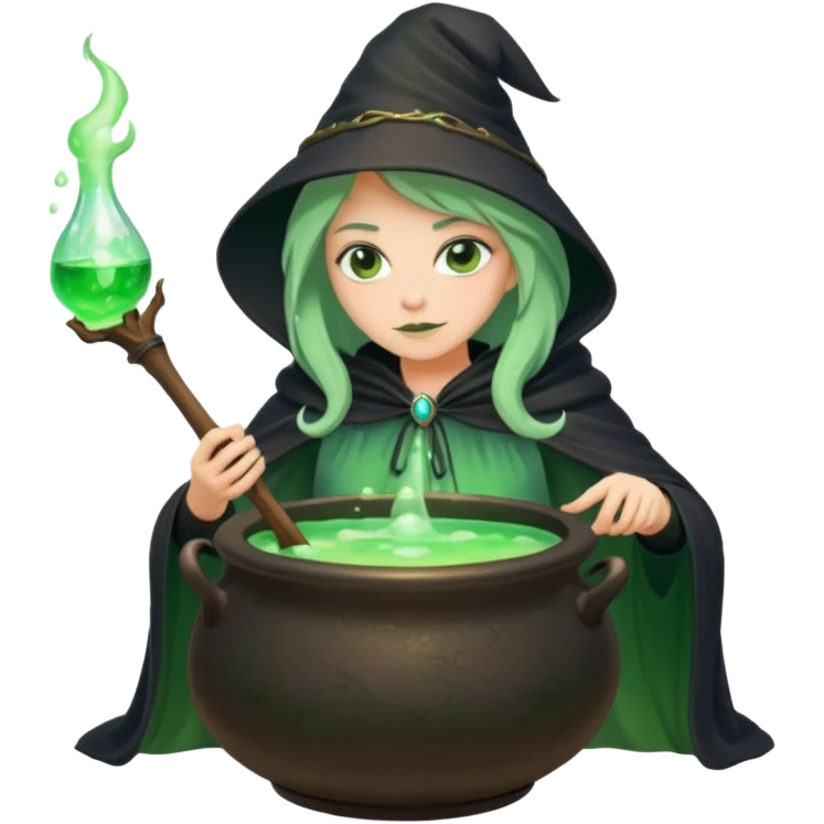 green witch cooking potion emoji