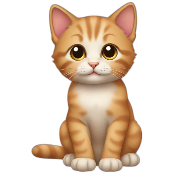Kitten sitting emoji