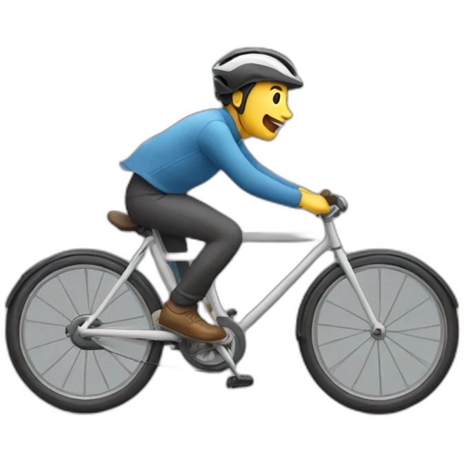 a car riding a bicycle emoji