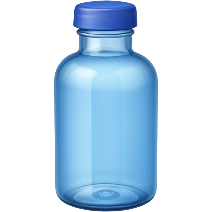 fix this bottle with blue cap and blue body emoji