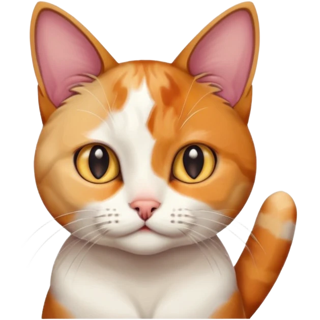 Cat holding its ear listening emoji