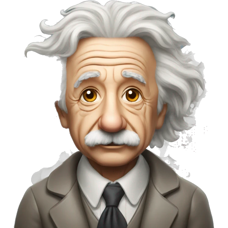 Albert Einstein with a pair of wings emoji