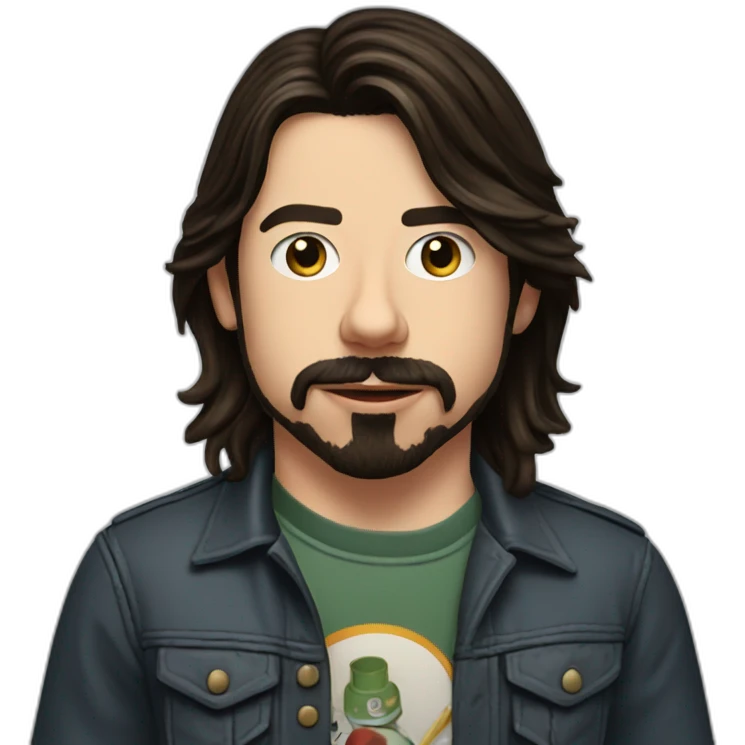 Young Dave Grohl with no beard emoji