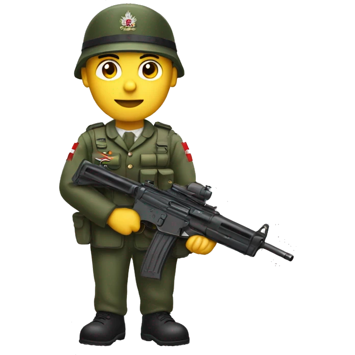Canadian Armed forces holding gun emoji