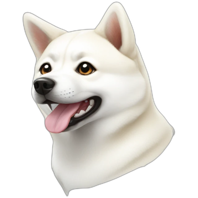 White Shiba inu emoji