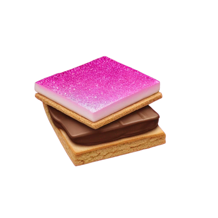 Hot pink smores with glitter emoji