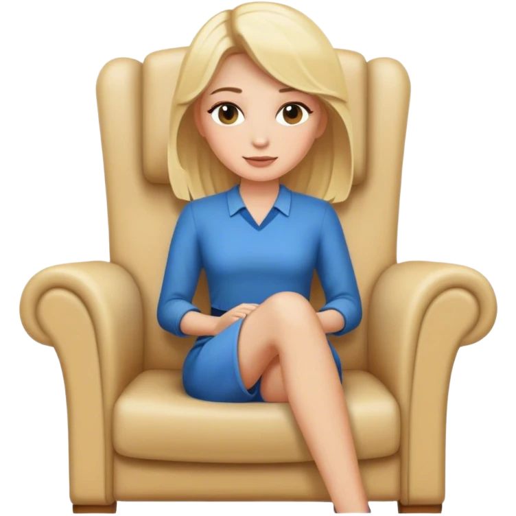 Blonde woman sitting in a chair emoji