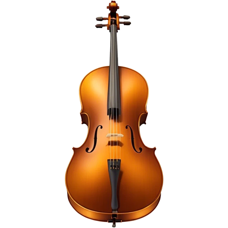 Cinematic Realistic Cello, deep brown polished wood, elegant f-holes creating contrast, warm golden light reflecting off its curves, glowing with depth and a rich musical resonance. emoji