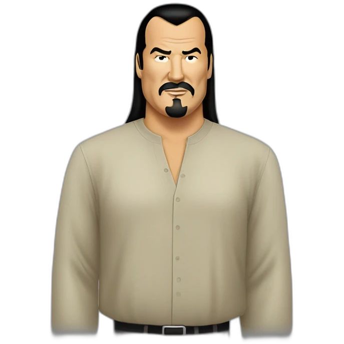 steven seagal cartoon wearing long shirt emoji