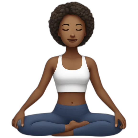 femme faisant du yoga emoji