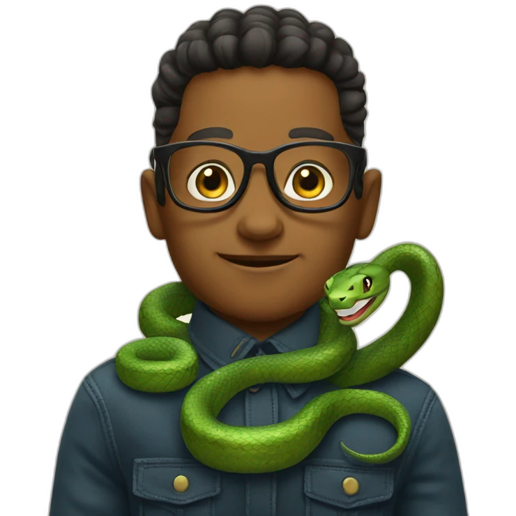 Snake-glasses-busy-baby emoji