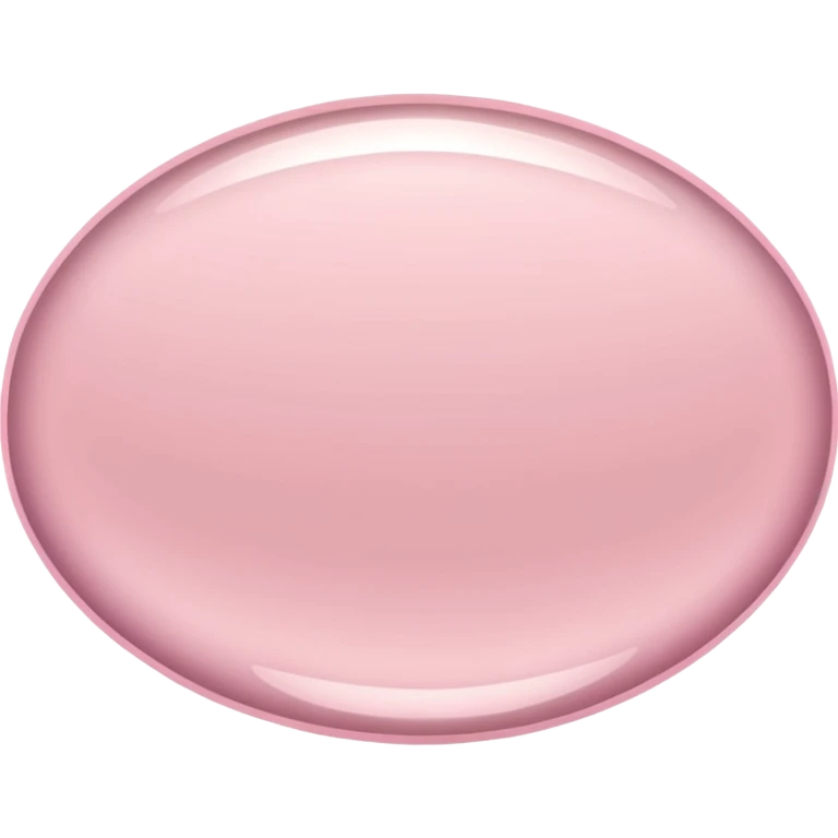 light pink metallic 3d oval shape emoji