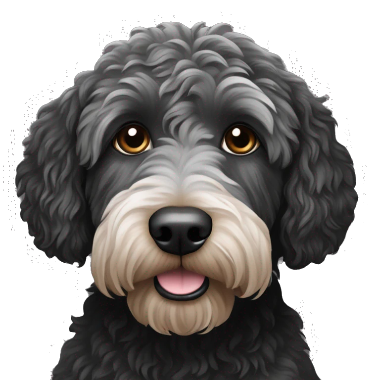 un labradoodle noir emoji