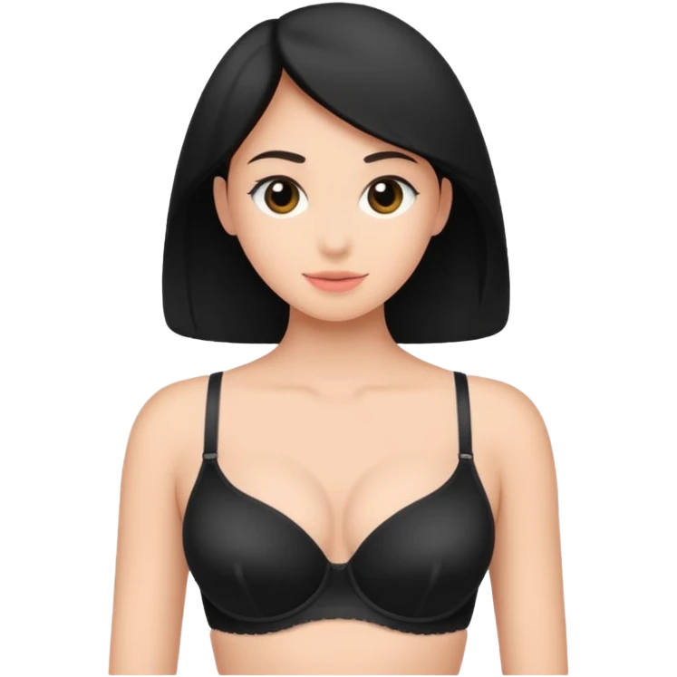 Black plain bra emoji