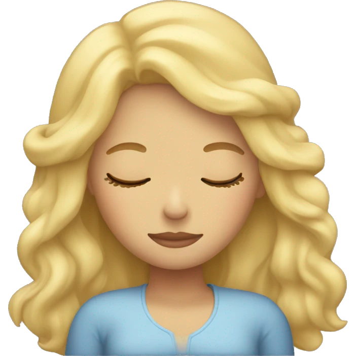 Blonde girl sleeping  emoji