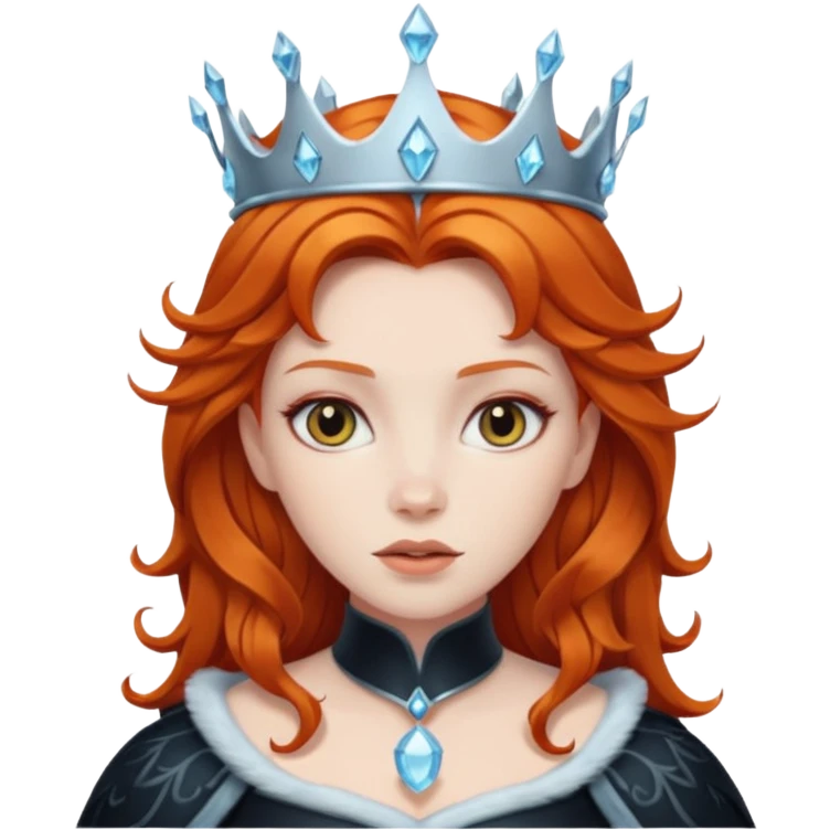 ice black queen with ginger hair emoji