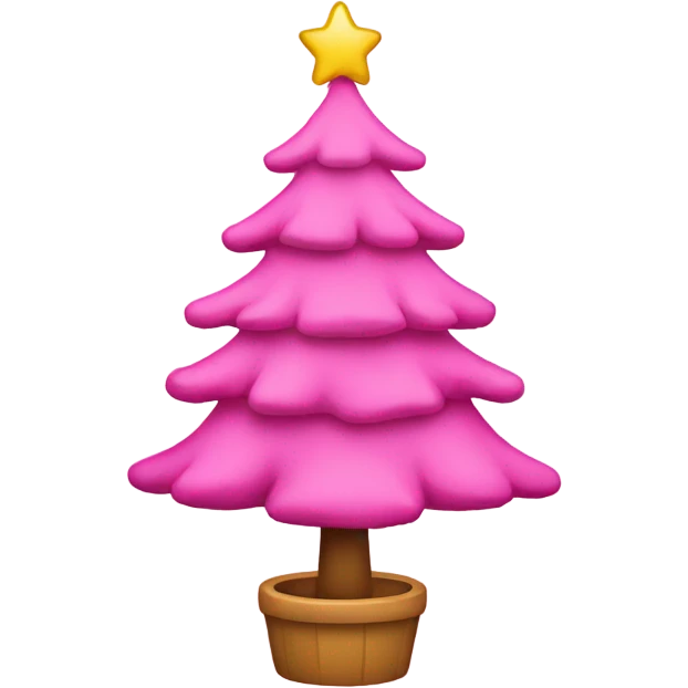 Pink Christmas tree emoji