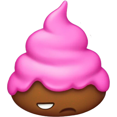 Pink poop emoji