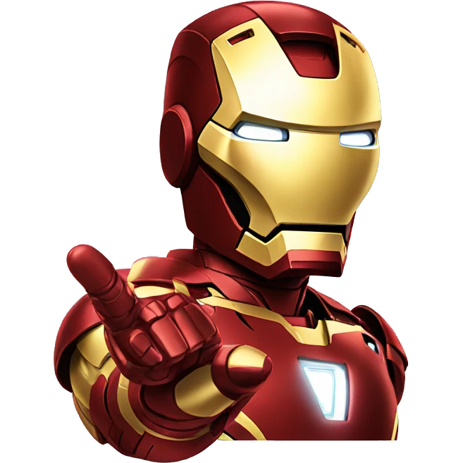 iron man pointing finger emoji