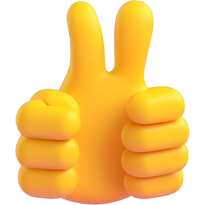 thumbs up emoji in 3D style emoji