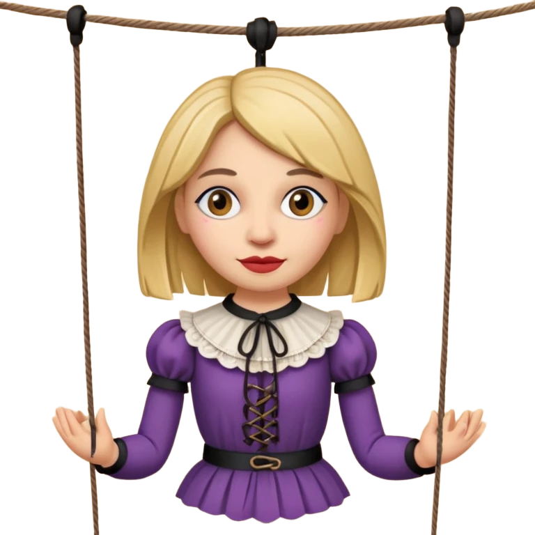 Icon for Puppet Theater: a girl puppet on strings emoji