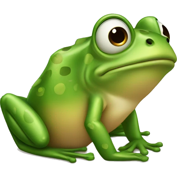 lovestruck frog emoji