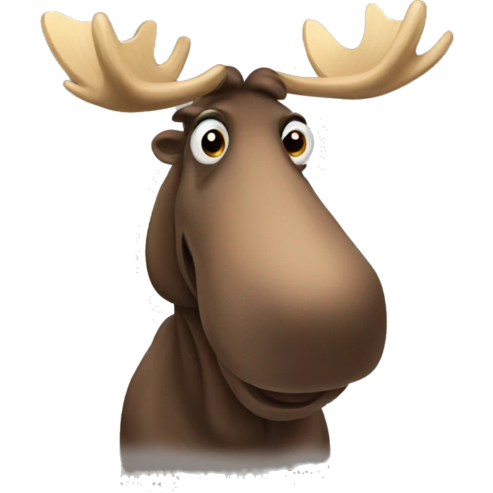 Funny moose emoji