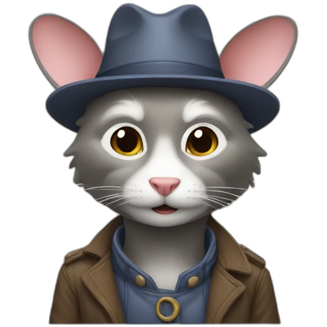 Chat et raton laveur emoji