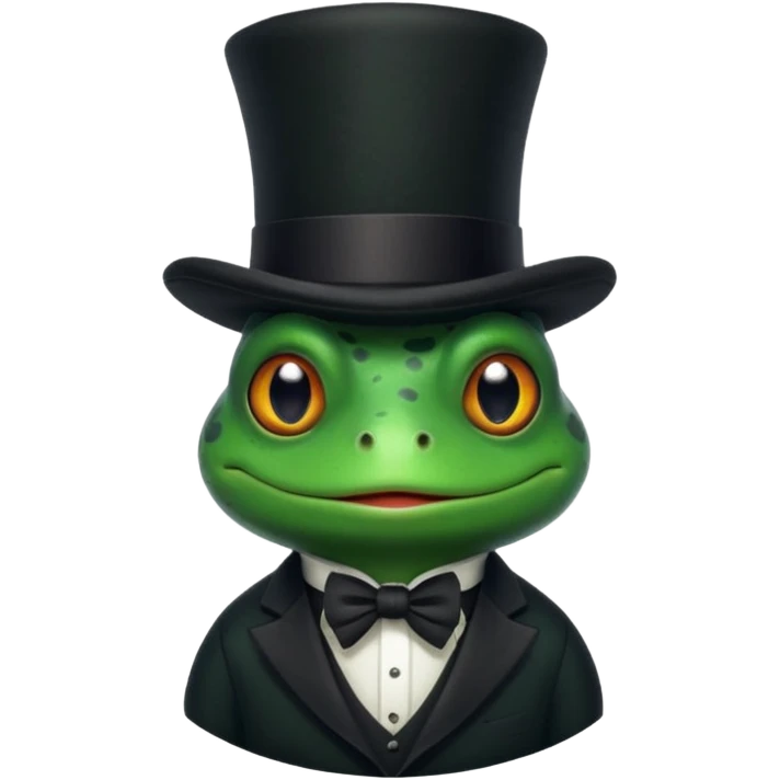 Make a goth frog emoji