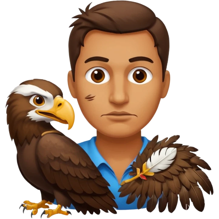 Man eating an eagle  emoji
