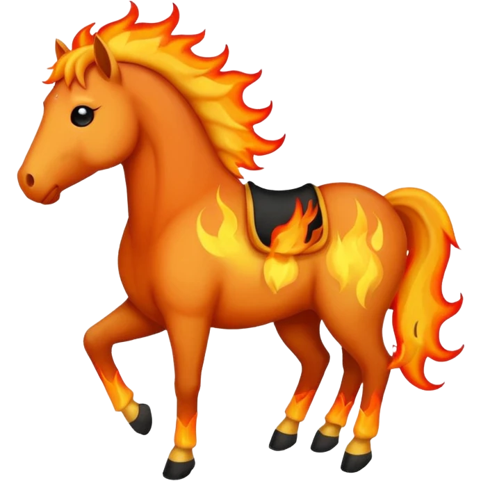 Sad fire horse emoji  emoji