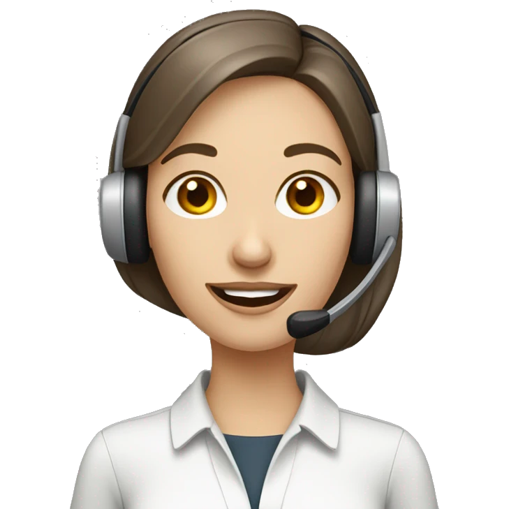 Pale brunette Call center lady  emoji