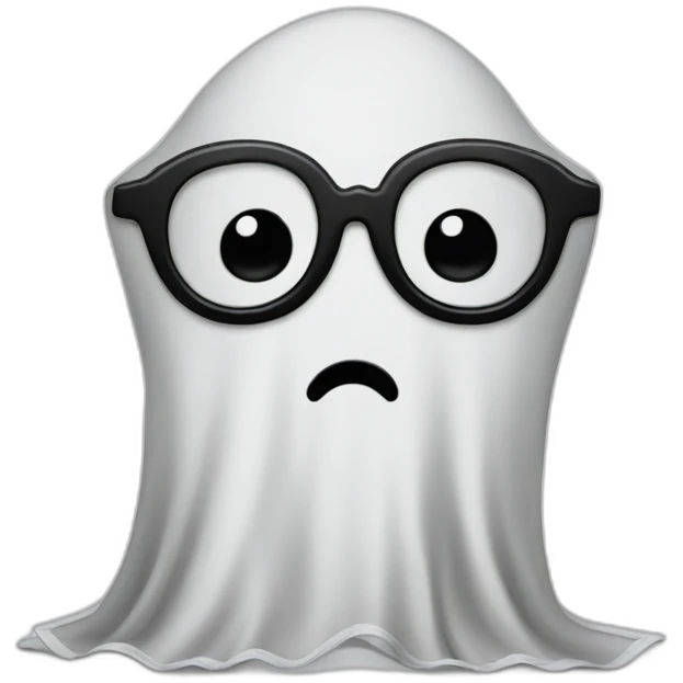 blanket sheets ghost with black heart eye glasses emoji