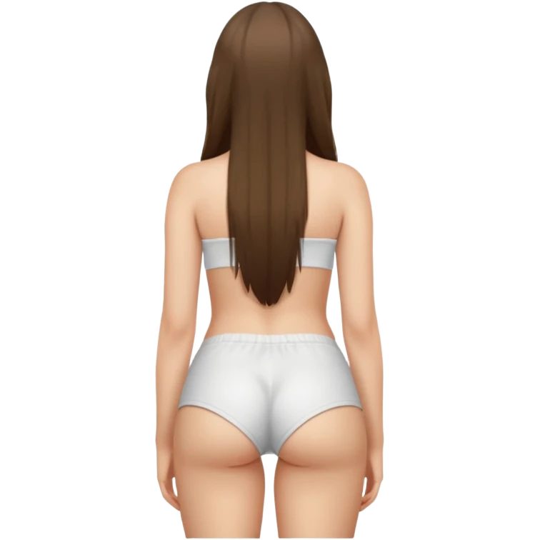 Naked but wearing shirt emoji girl full body no underwear butt turned around  no pants head facing back no underwear bare butt cheeks emoji