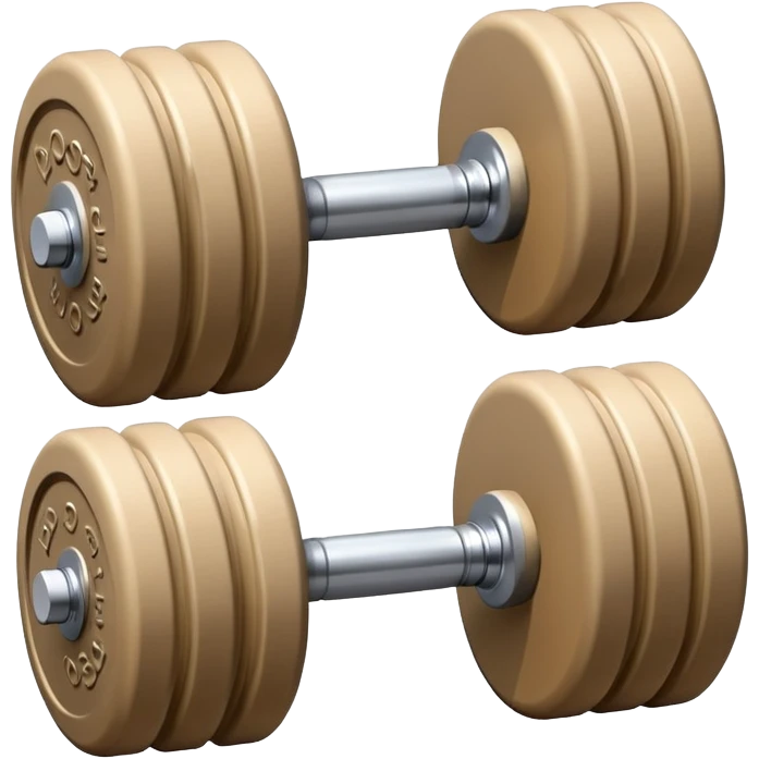 beige dumbbell, single fitness weight emoji