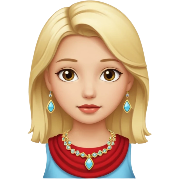 blonde girl with jewelry emoji