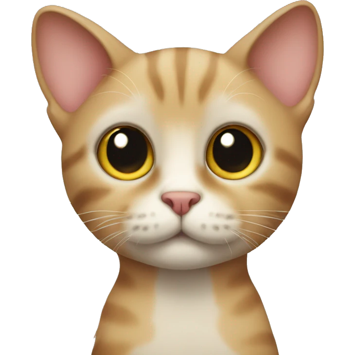 cat with big eyes and cute hear emoji