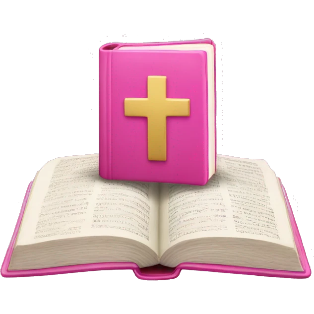 Pink bible emoji