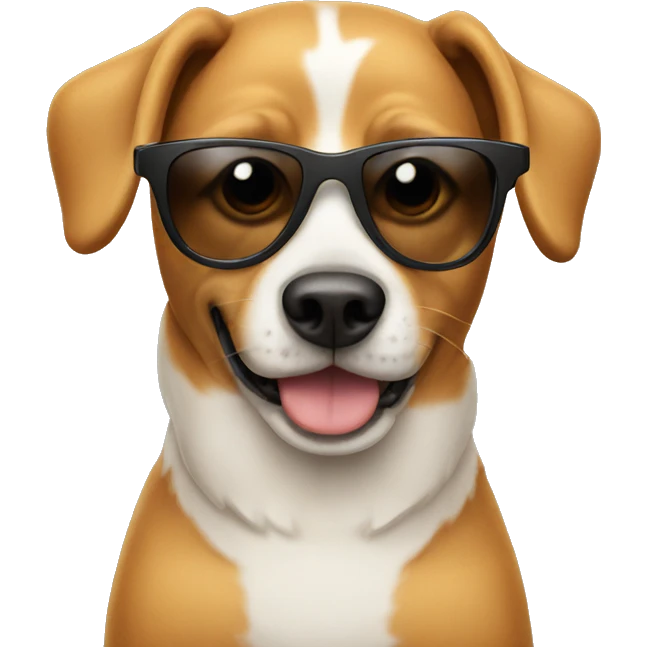 Dog wearing sunglasses  emoji