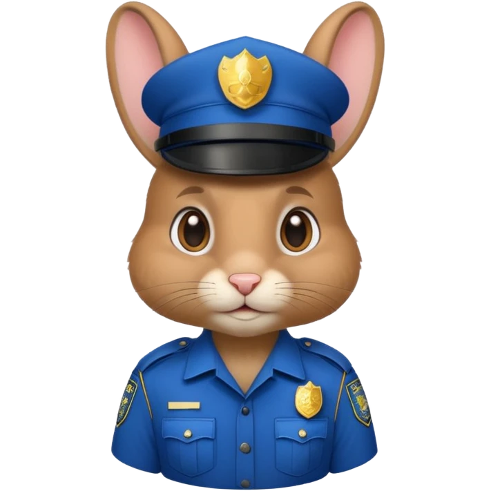 rabbit in police uniform emoji