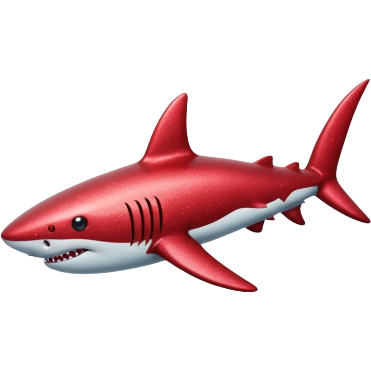 red glitter shark emoji