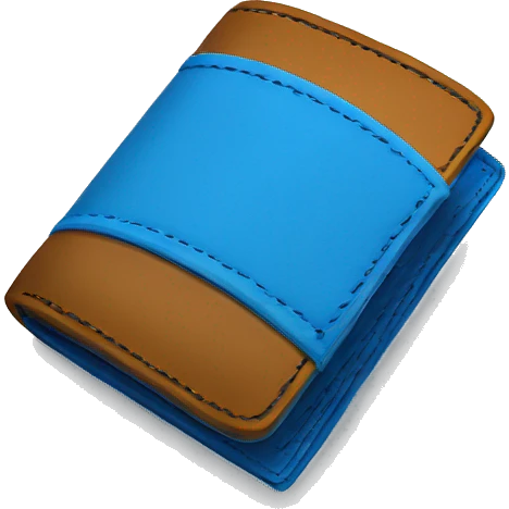 blue wallet made by shirts  emoji