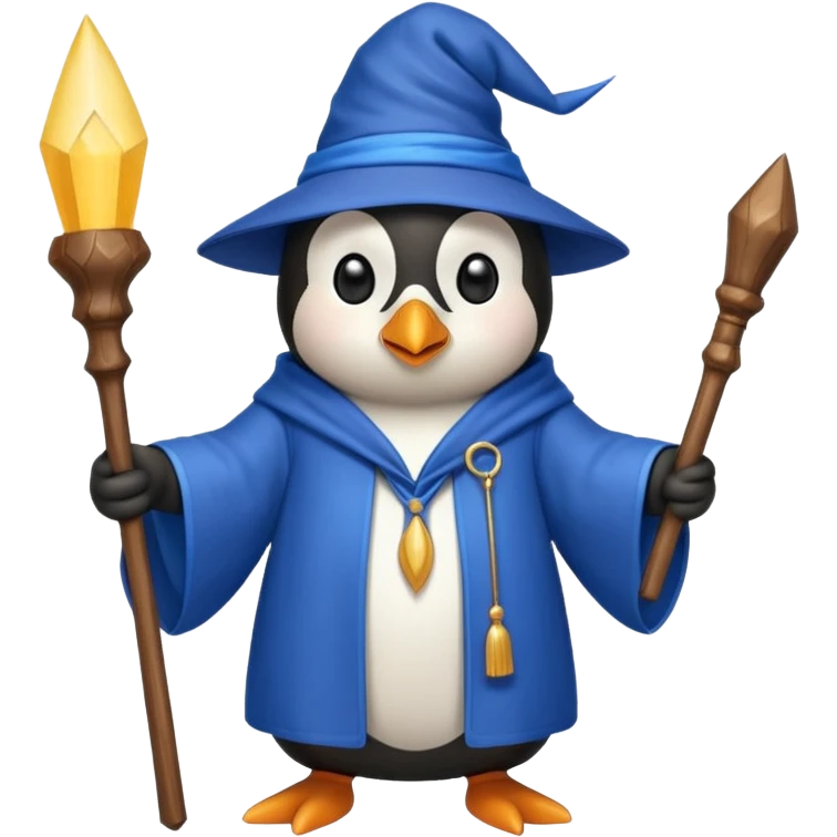 Penguin Wizard emoji