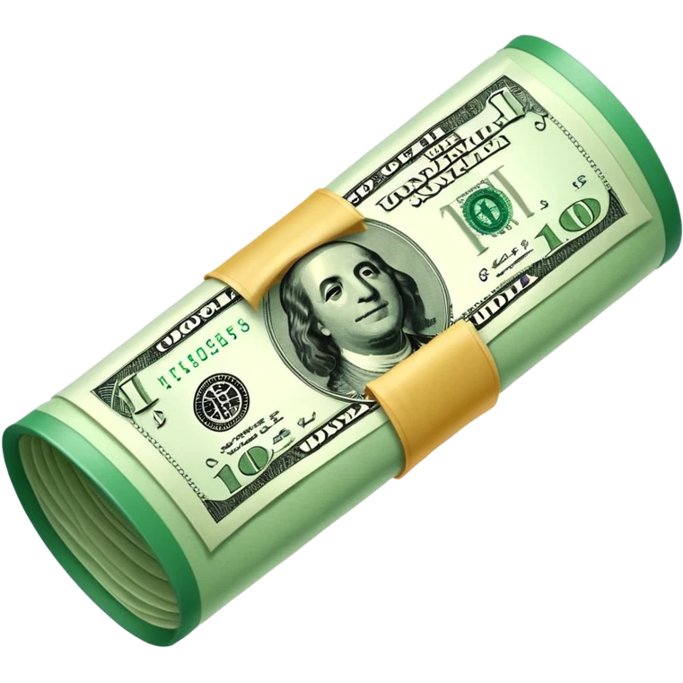 Money that is like a tube One dollar emoji