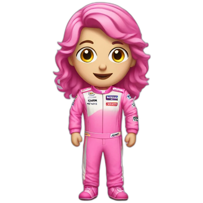 Pink formula one emoji