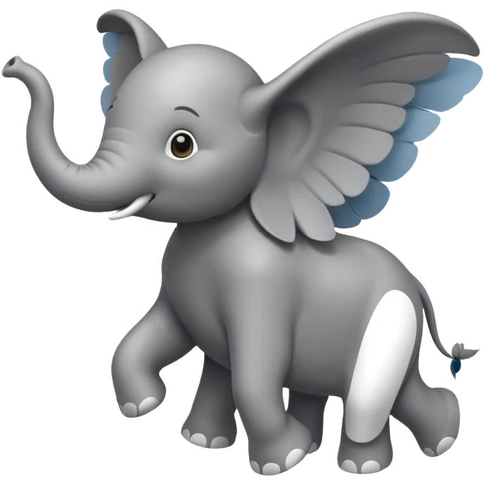 Flying elephant emoji