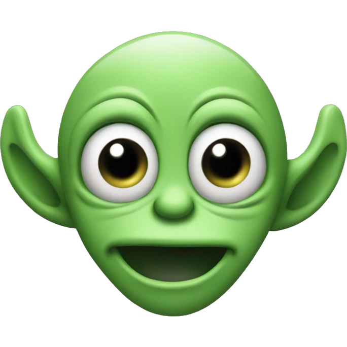 goofy alien emoji