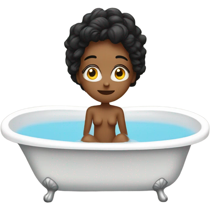 Elyse Falack in the bathtub emoji