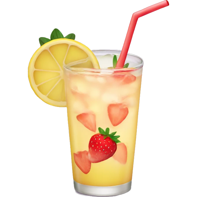 Strawberry lemonade emoji