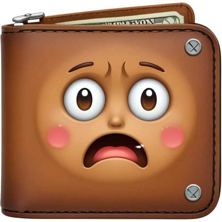 Wallet crying emoji